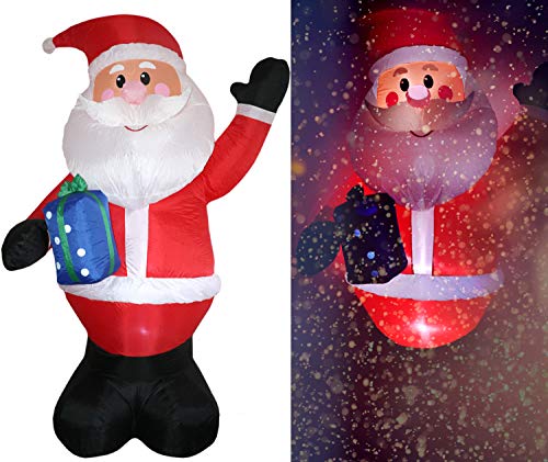 Tronje aufblasbarer XXL Weihnachtsmann 300cm LED-Licht Dauergebläse Innen- und Außenbereich X-Mas Santa Claus Nikolaus