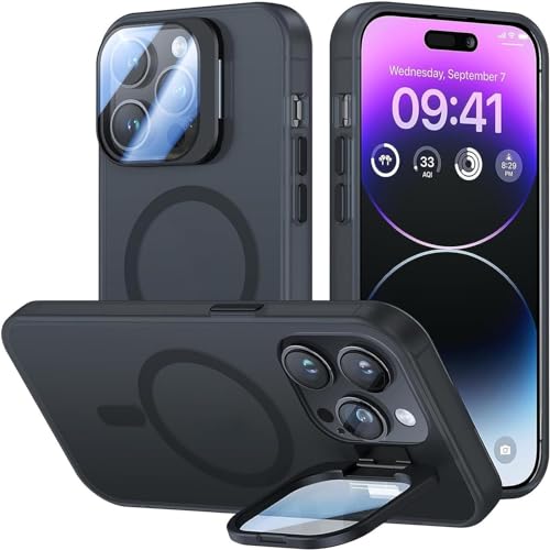 CHNZUX Transluzent Hülle for iPhone 15/15 Pro/15 Plus/15 Pro Max Mattierte Handyhülle Slim Leicht Hartschale Anti-fingerabdruck Case Kompatibel Kabellosem Laden (Schwarz,15 Pro)