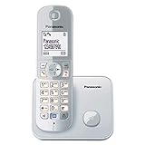 Panasonic KX-TG6811GS DECT Schnurlostelefon (strahlungsarm, Eco-Modus, GAP Telefon, ohne Anrufbeantworter, Festnetz, Anrufsperre) perl-silber