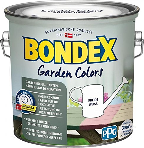 Bondex Garden Colors Holzlasur kreideweiss 2,5L Farblasur Holz Lasur