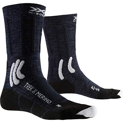 X-Socks Trek X Merino Socks, Lake Blue Melange/Dolomite Grey, 39-41