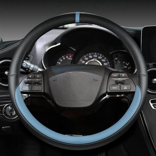 Mikrofaser Lederbesatz Styling Auto Lenkradbezug Für Kia Für Morgen 2011 2012–2016 Auto Zubehör (Color : Blu)