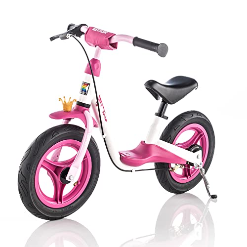 Kettler Laufrad Spirit Air Princess 2.0 – das ideale & verstellbare Lauflernrad – Kinderlaufrad mit Reifengröße: 12,5 Zoll – mit Luftbereifung – stabiles & sicheres Laufrad ab 3 Jahren – pink & weiß
