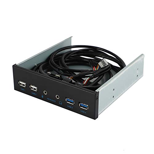 LAUGHERER 13 cm (5,25 ) Desktop-PC-Gehäuse, interner Panel, USB-Hub, 2 Ports, USB 3.0 und 2 Ports, USB 2.0, mit HD-Audioanschluss, 20-poliger Anschluss