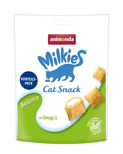animonda Milkies Balance, getreidefreie Knusperkissen für Katzen, Katzensnack, 6 x 120 g