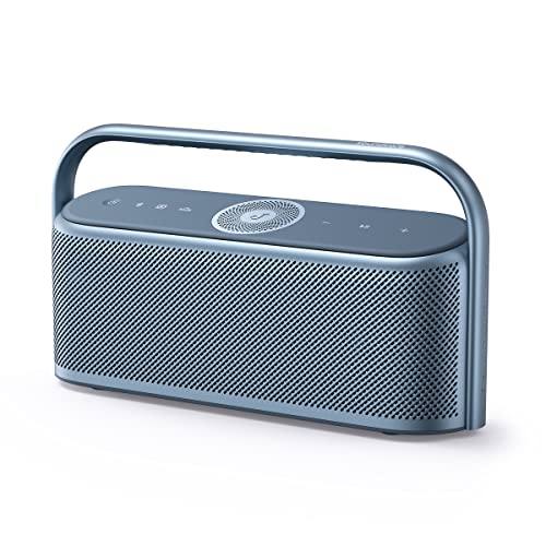 soundcore Motion x600 tragbarer Bluetooth Lautsprecher, kabelloses Hi-Res Spatial Audio, 50W räumlicher Sound, IPX7 Wasserschutz, 12h Wiedergabe, Pro EQ, Tragegriff, AUX-IN (Blau)