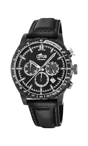 LOTUS Herren Uhr Sport 18588/4 Leder Armbanduhr Lotus R schwarz UL18588/4