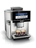 Siemens Kaffeevollautomat EQ900 TQ905D03, App-Steuerung, Full-Touch Display, Barista-Modus, Geräuschreduzierung, bis zu 10 Profile, Premiummahlwerk, automatische Dampfreinigung, 1500 W, edelstahl