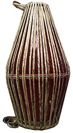 KRISHA KRAFTS Mridangam Khol (braun) südindische Musikinstrumente / traditionelle Musikinstrumente