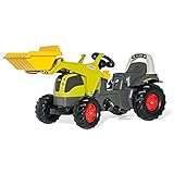 Rolly Toys S2602507 rollyKid CLAAS Elios Trettraktor (für Kinder von 2,5 bis 5 Jahre, mit Frontlader, Überrollbügel, Heckkupplung) 25077, 110 cm × 47 cm × 55 cm