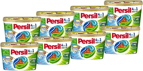 Persil Tiefenrein 4in1 DISCS (8 x 16 Waschladungen), Waschmittel gegen schlechte Gerüche, Vollwaschmittel für reine Wäsche und hygienische Frische für die Maschine
