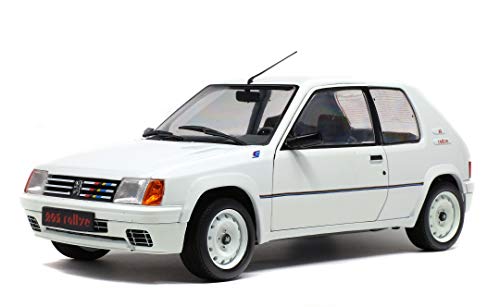 Solido 421184400 1:18 Peugeot 205 Rallye 1987 421184400-1, Modellauto, Modellfahrzeug, weiß