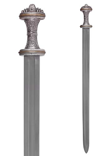Battle-Merchant Angelsächsisches Fetter Lane Schwert mit Scheide | London, ca. 8. Jh. | Wikinger-Schwert echt Metall | Mittelalter Deko Breitschwert | Ritterschwert aus Stahl