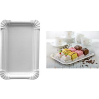 PAPSTAR Papp-Teller pure, eckig, 240 x 330 mm, weiß aus 100% Frischfaserkarton, lebensmittelecht, kompostierbar - 1 Stück (11100)