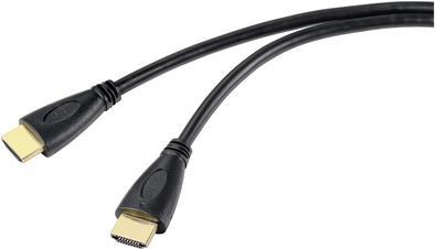 SpeaKa Professional HDMI Monitor, TV, Monitor, AV Anschlusskabel [1x HDMI-Stecker - 1x HDMI-Stecker] 0.5 m Schwarz (SP-10133276)