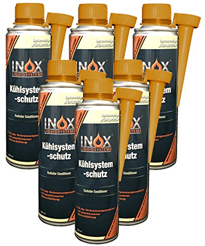 INOX® Kühlsystem Schutz Additiv, 6 x 250ml - Kühlerschutz Zusatz für alle Verbrennungsmotoren mit Wasserkühlung geeignet