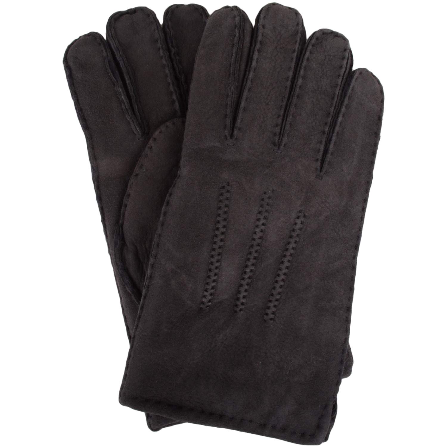SNUGRUGS Herren Chester, Sheepskin Glove Handschuhe, (Grey Grey), (Herstellergröße: 9.5")