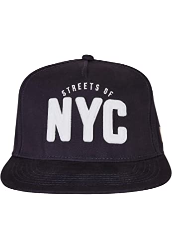Caylor & Sons Streets of NYC Cap, Urban Fashion Mode Kappe mit Front Schriftzug aufgestickt, Einheitsgröße, erhältlich in navy/offwhite