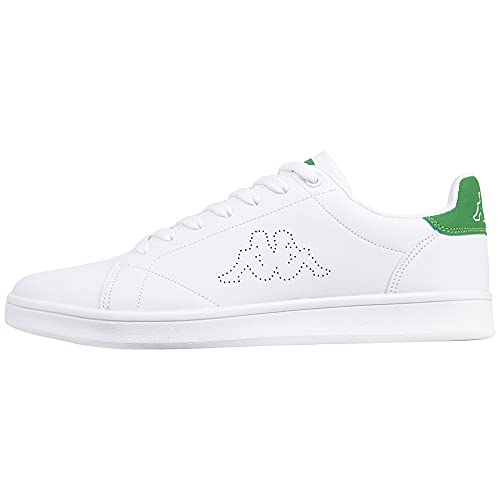 Kappa Unisex Limit Sneaker, White/Green, 42 EU