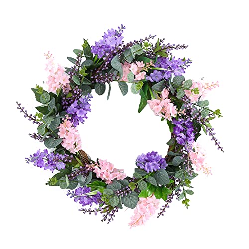 Goosacyon Frühlingskranz, bunte Blumenkranz für Haustür, Frühling, Sommer, Kranz, künstlicher Blumenkranz für Heimdekoration und Festivals