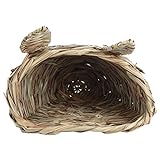 CUYT Warmes Haustier Nest Gras Haustier Nest, Kauspielzeug Stroh Geflecht Material Hamster Gras Haustier Nest, Kaninchenkopfform für Chinchillas Hamster Käfig Nest Haustierzubehör