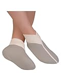 wobera Angora Fußwärmer mit weitem Einstieg für druckempfindliche Füße (Größe: 1 (35-37), Farbe: silbergrau-meliert)