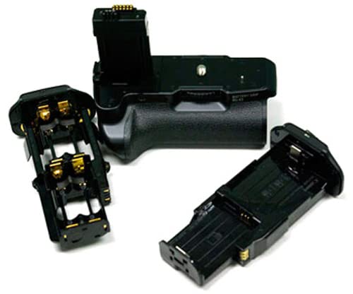 vhbw Batteriegriff kompatibel mit Canon EOS 450D, 500D, 1000D, Kiss X2, Kiss F, Kiss X3 Kamera Spiegelreflexkamera DSLR, inkl. Wählrad