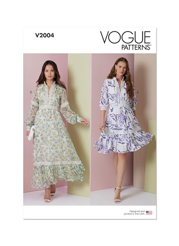 Vogue V2004B5 Damenkleid in zwei Längen, B5 (36-38-40-42-44)