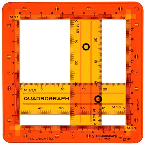 Schablone Zeichenschablone Technisches Zeichnen - Quadrat Quadrate Quadrograph