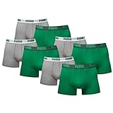 PUMA 8 er Pack Boxer Boxershorts Men Herren Unterhose Pant Unterwäsche, Farbe:035 - Amazon Green, Bekleidungsgröße:M