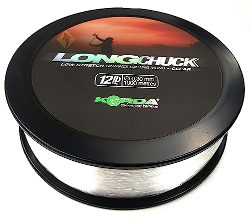 Korda LongChuck Low Stretch Distanz Casting Mono Clear 1000m Spulen: 4,5kg