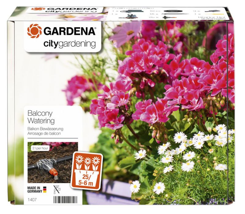 GARDENA 01407-20 city gardening Vollautomatische Blumenkastenbewässerung