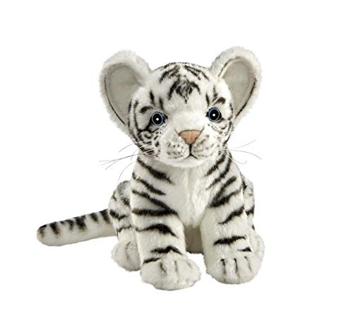 Hansa Plüschtier Tiger weiß Baby sitzend 20 cm H 20 cm L