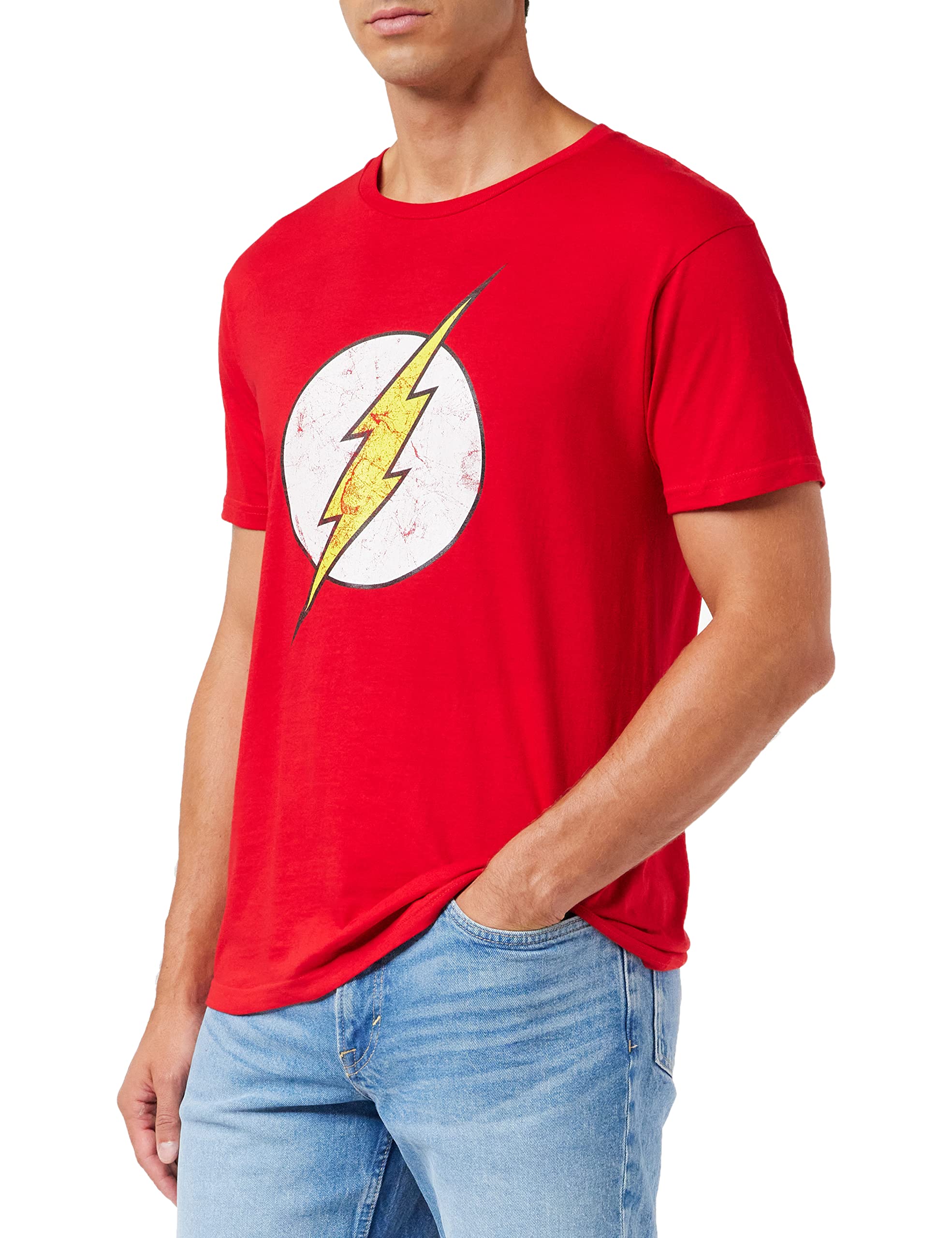 Flash Herren Logo T-Shirt, rot, S