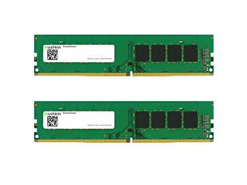 Mushkin Essentials – DDR4 Desktop DRAM – 32GB (2x16GB) UDIMM Arbeitsspeicher Kit – 3200MHz (PC4-25600) CL-22 – 288-Pin 1,2V PC RAM – Dual-Channel – Low-Voltage – (MES4U320NF16GX2)