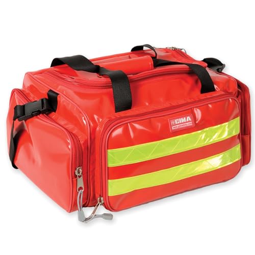 GIMA - Emergency Bag, Rote Farbe, Polyester, PVC-beschichtet, Notfall, Trauma, Rettungsdienst, ärztliche, Erste Hilfe, Krankenpfleger, Mehrtaschenbeutel für Sanitäter, 35x45x21 cm
