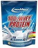 IronMaxx 100% Whey Proteinpulver - Vanille Eiweißpulver Whey für Proteinshake - Wasserlösliches Proteinpulver mit French Vanilla Geschmack - 1 x 2,35 kg Beutel