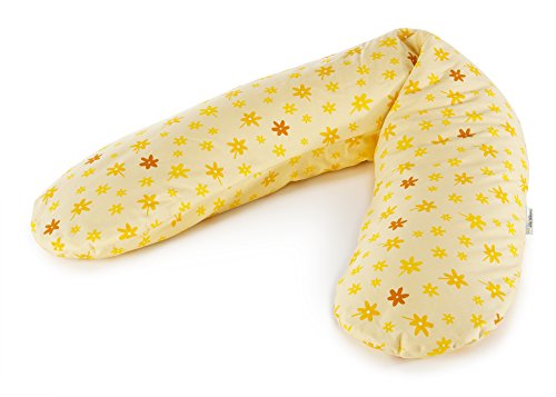 Theraline Maternity and Nursing Pillow with Removable Zippered Cover, Little Yellow Flowers by Theraline