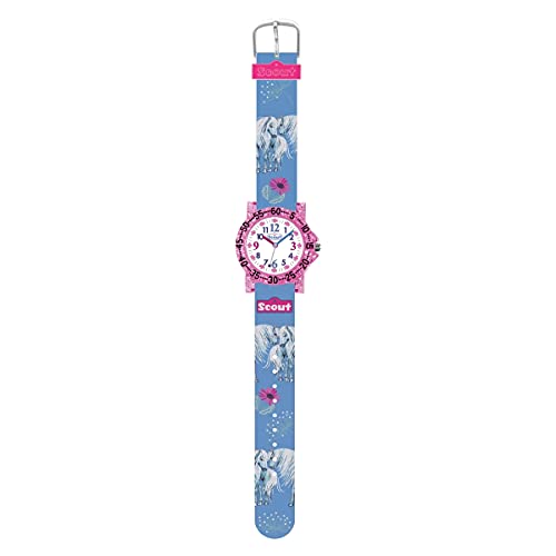 Scout Mädchen Analog Quarz Uhr mit Textil Armband 280375027