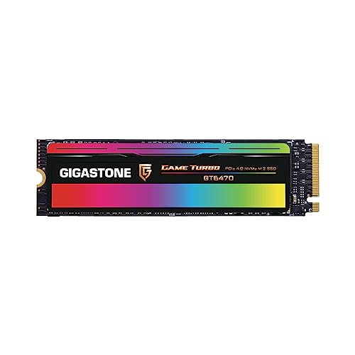 Gigastone GT6470 SSD 2TB PCIe 4.0x4 NVMe M.2 2280 Game Turbo Gen4 PCIe Internal Solid State Drives 7,000MB/s Storage for PC Laptop PS5 Gaming 3D NAND SLC Cache High Speed Performance