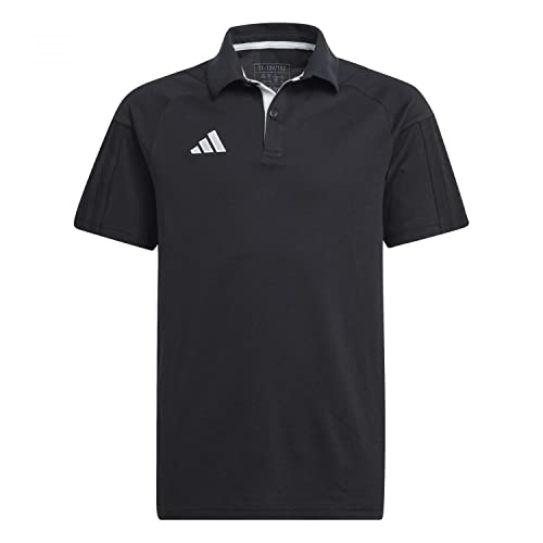 adidas Unisex Kids Polo Shirt (Short Sleeve) Tiro 23 Competition Cotton Polo Shirt, Black, HK8054, 164