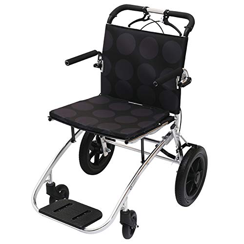 Lightweight Folding Small Wheel Light Folding Scooter Suitable for The Elderly And Disabled (Black)