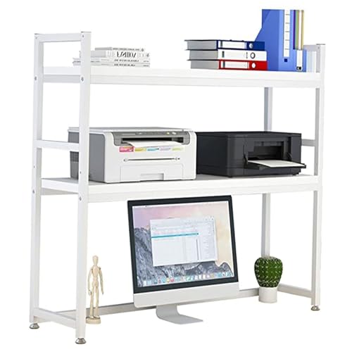 Kamnik 2-stöckiges Desktop-Bücherregal für Computertisch – verstellbares Schreibtisch-Bücherregal, Organizer-Rack, Mehrzweck-Bücherregal auf der Arbeitsplatte, Metall-Schreibtisch-Aufbewahrungsrega