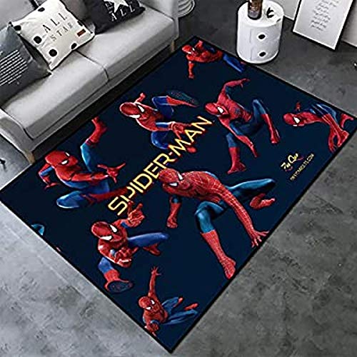 BILIVAN Teppich Spiderman Baby Krabbelteppich Mode leicht zu reinigen Wohnzimmer Schlafzimmer Kinder Matte Spielteppich Cartoon (100 x 200 cm)
