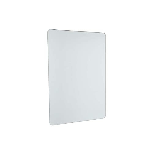 Daloual 1 x Badspiegel, Flurspiegel, Garderobenspiegel mit Facettenschliff/ca. 60 x 45 cm/recht-eckig/abgerundete Ecken