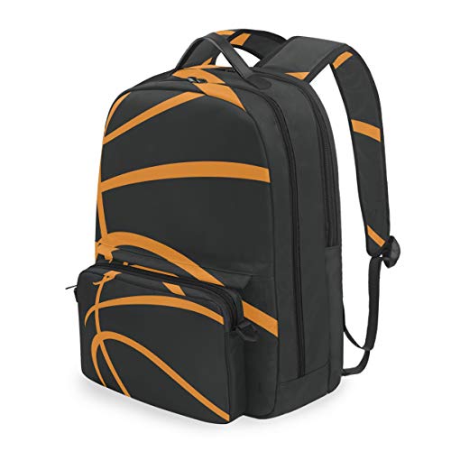 Rucksack mit abnehmbarer Cross-Tasche Set Basketball Computer Rucksäcke Büchertasche für Reisen Wandern Camping Daypack