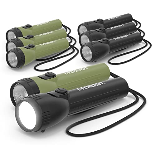 Eveready LED-Taschenlampe für allgemeine Zwecke, Grün und Schwarz, 8 Stück