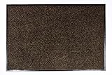 ASTRA Hochwertige Schmutzfangmatte - Fussmatte innen - bei 30° C waschbare Fußmatte - Rutschfester Läufer - Teppich Küche - Flur - braun 60x180 cm
