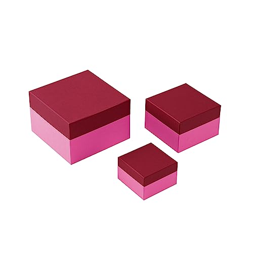 Semikolon (364835) 3er Schachtelsatz Cutting Edge Raspberry - Fuchsia - FSC-zertifizierte Geschenkschachteln Formate: 24 × 24 × 16 cm - 18 × 18 × 12 cm - 13 × 13 × 8,5 cm