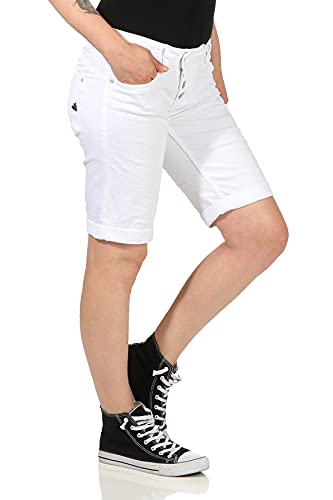 Buena Vista Jeans Hosen Damen Malibu Short Stretch Twill - White - weiß (XS)